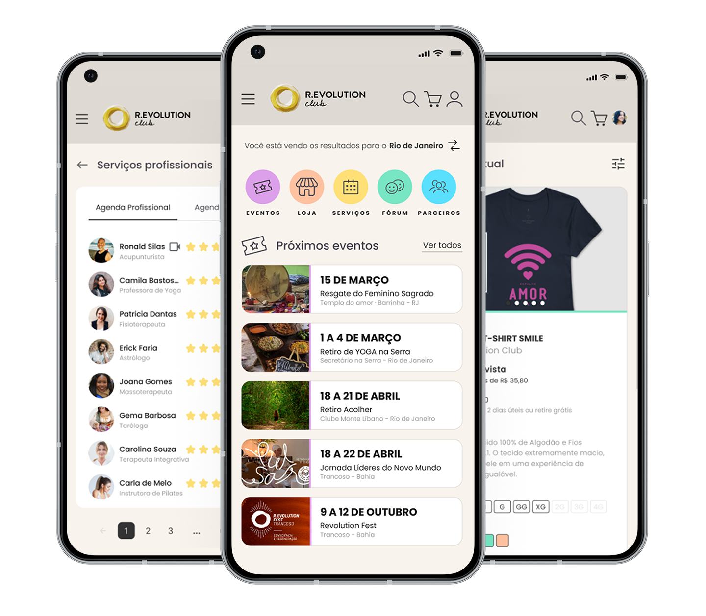 App R.evolution Club no celular